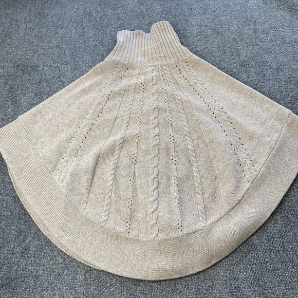 Pendleton Womens Lambs Wool Cape Poncho Button Front Jacket L/XL Beige “NEW” - Picture 2 of 15